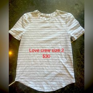 Love crewneck T-shirt, size 2